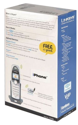 Коробка Linksys с наклейкой