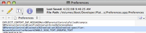 3G iphone prefs