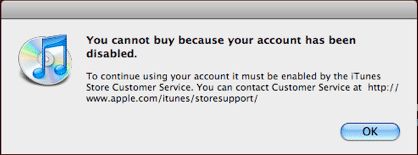 account disabled