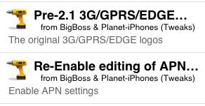 Старые иконци 3G/GPRS/EDGE и возвращение настроек APN