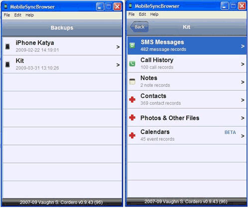 MobileSync Browser