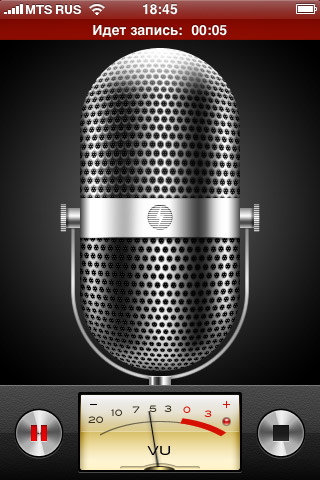 iPhone диктофон