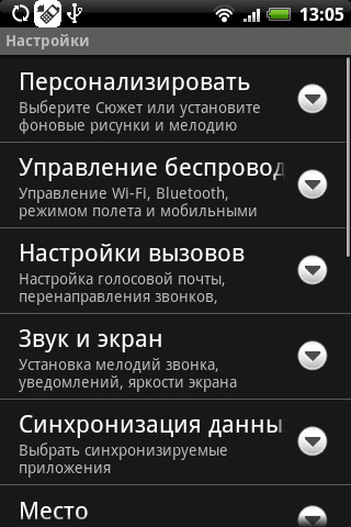 HTC Hero Android OS HTC Hero Android OS