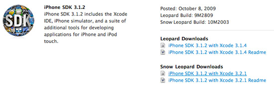 iPhone SDK 3.1.2 iPhone SDK 3.1.2