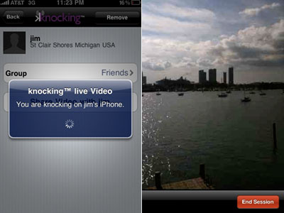 Knocking Live Video для iPhone Knocking Live Video для iPhone
