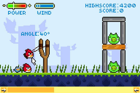 Retro Angry Birds