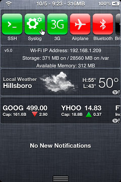 SBSettings для iOS 5