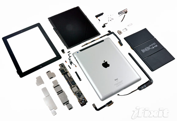 Разобранный iPad третьего поколения