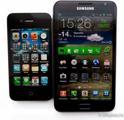 iPhone 4S и Samsung Galaxy Note