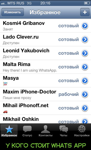 contacts