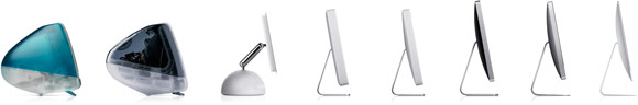 Восемь поколений iMac