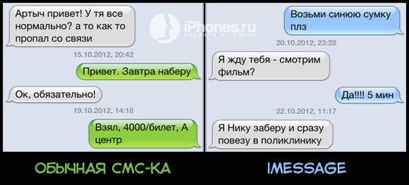 Различие между сообщениями - в цвете