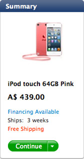 iPod touch: 3 недели