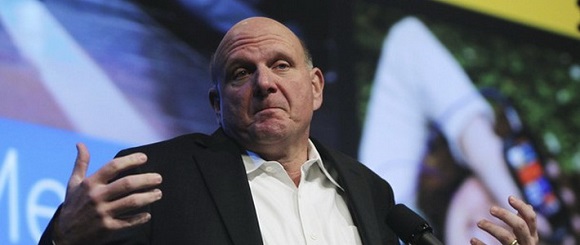 Microsoft CEO Ballmer speaks during Microsoft's annual shareholder meeting at Meydenbauer Center in Bellevue