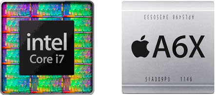 Intel Core i7 и Apple A6X