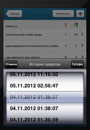 history