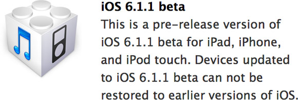 iOS 6.1.1 beta