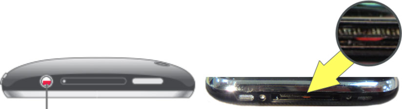 Индикаторы жидкости на iPhone 3G