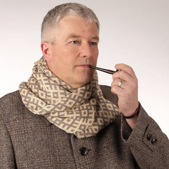 Grey-Cotton-infinity-scarf
