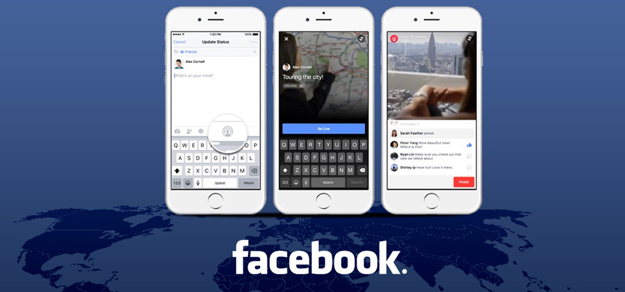 Facebook запустил  функцию Live-трансляций