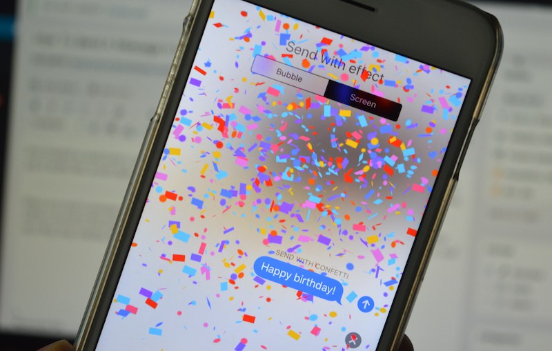 Как отправить анимированное сообщение в iMessage на iOS 10