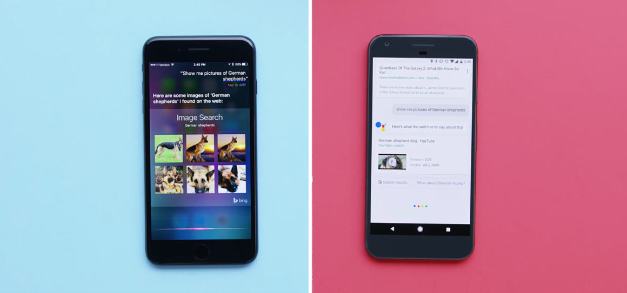 Siri в очередной раз доказала, что она глупее Google Assistant