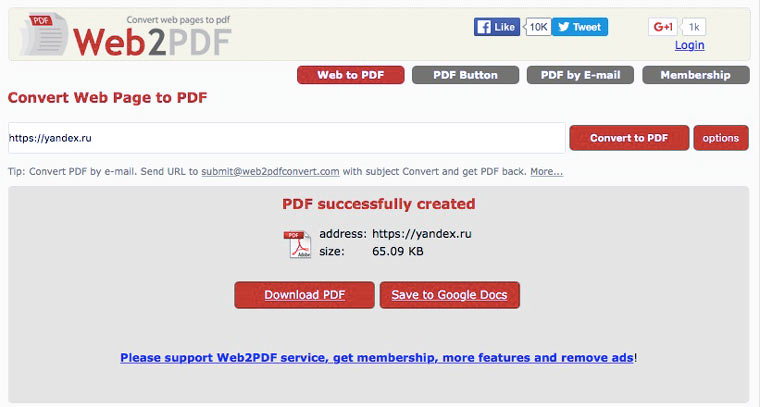 web2pdf