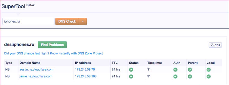 view_dns_info