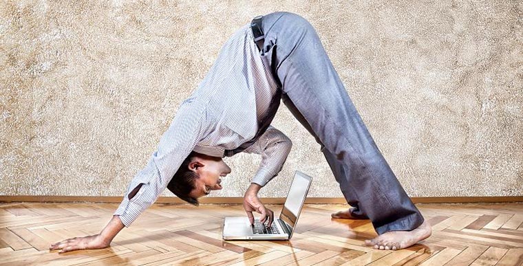 Funny business yoga