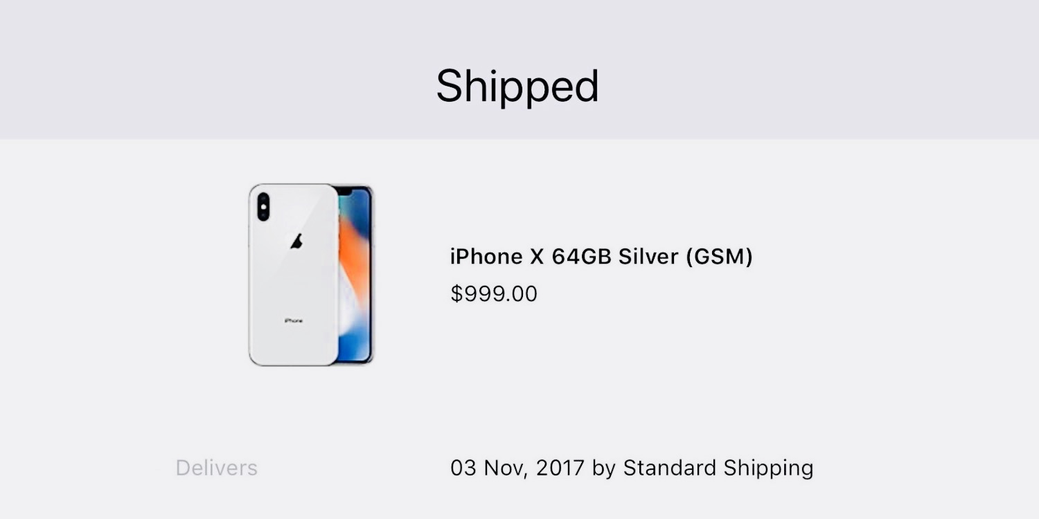 Apple начала доставлять iPhone X. (В России тоже?)