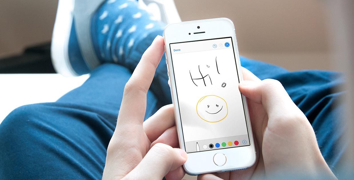 Как добавить рукописную заметку в письмо на iPhone