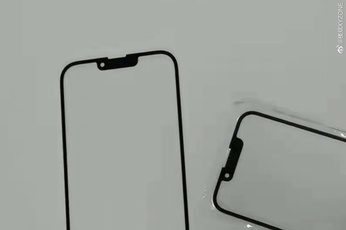 Новое фото стекла для дисплея iPhone 13. Вырез стал меньше