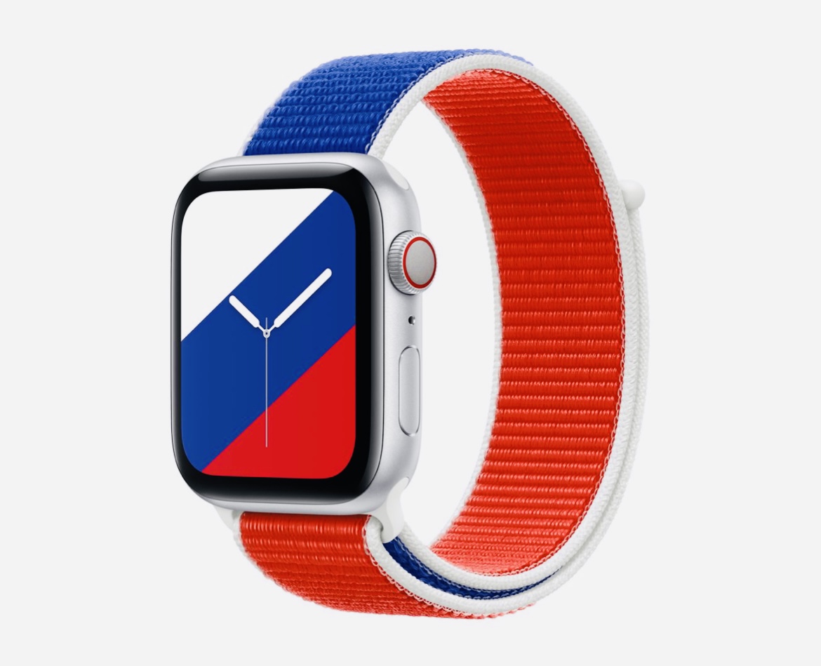 Apple запускает ремешки и циферблаты в стиле флагов разных стран. Есть для России