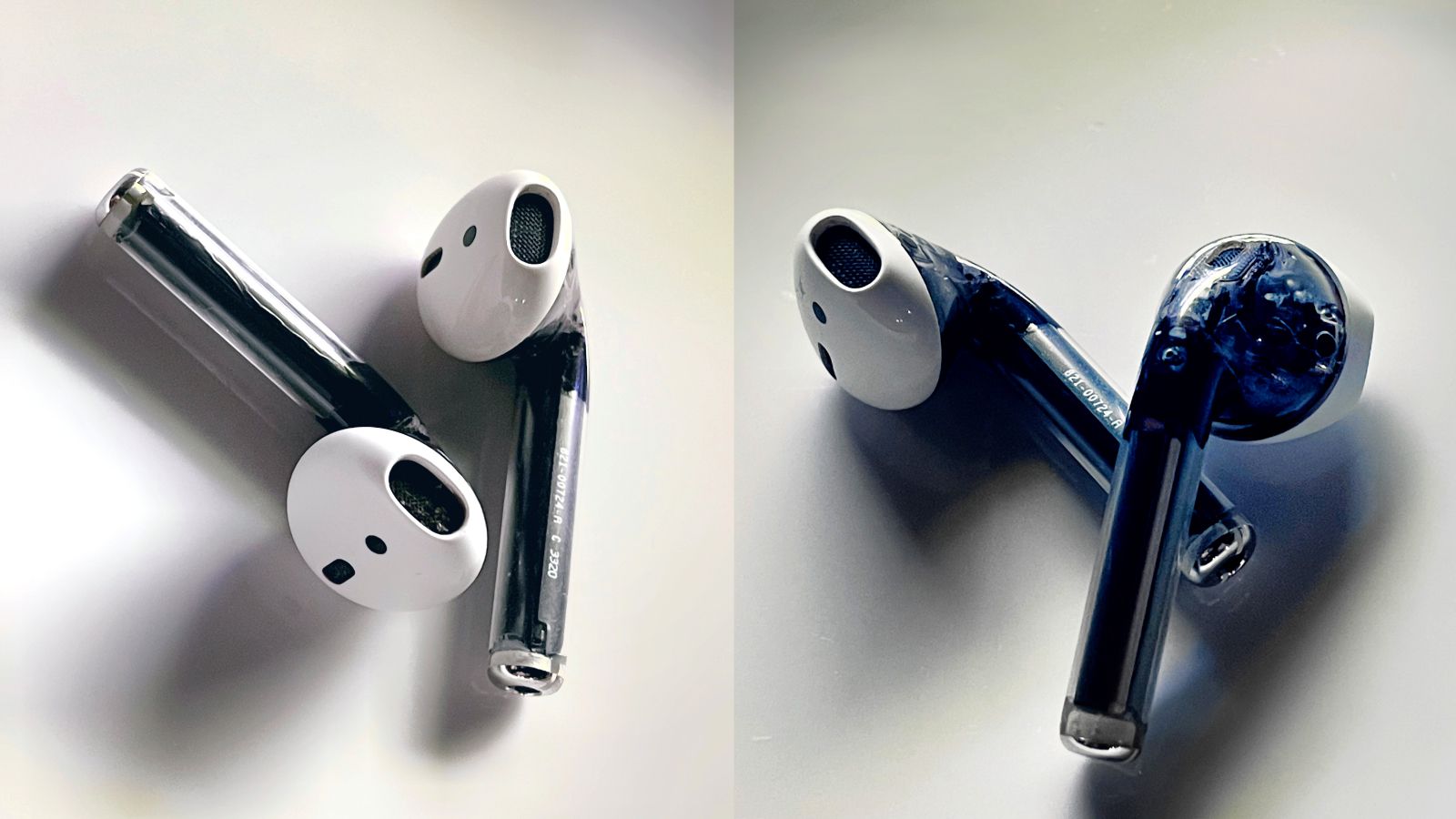 Появились фото официального прототипа AirPods в прозрачном корпусе