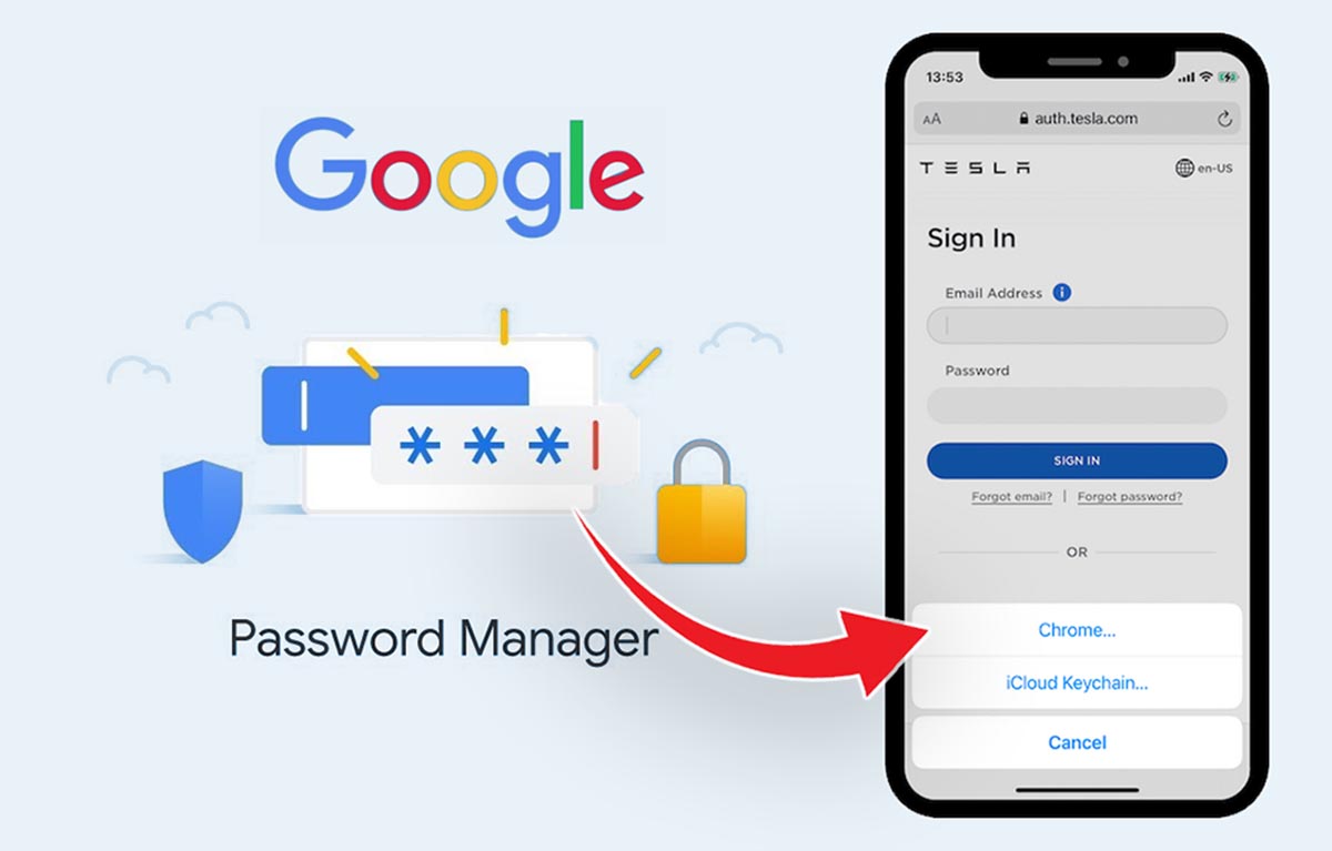 Как на iPhone использовать менеджер паролей Google вместо Связки ключей iCloud
