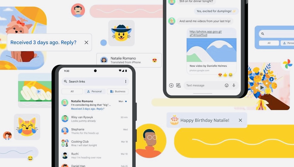 Сообщения Google теперь отображают реакции iMessage в виде эмодзи