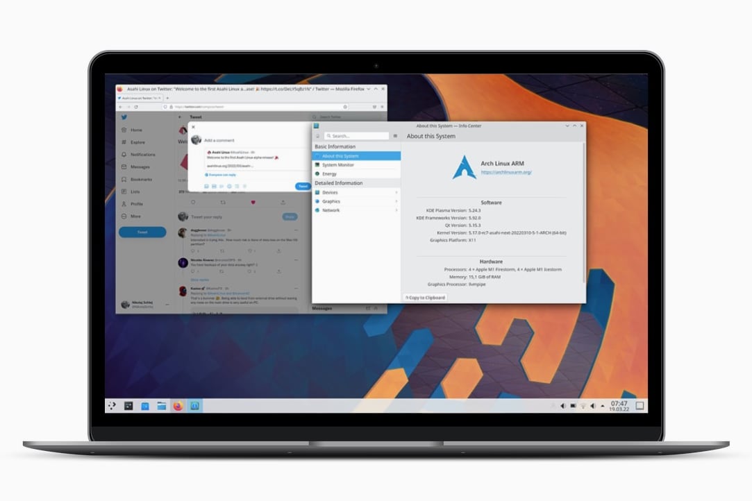Вышла первая полноценная версия Linux для Mac с процессором M1. Она устанавливается как вторая система