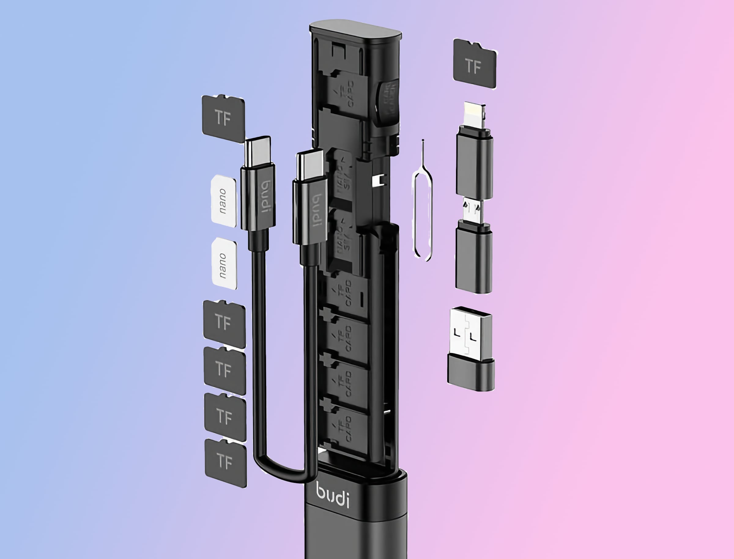 Вещь. Многофункциональный набор переходников USB для любых гаджетов, складывается в тубус