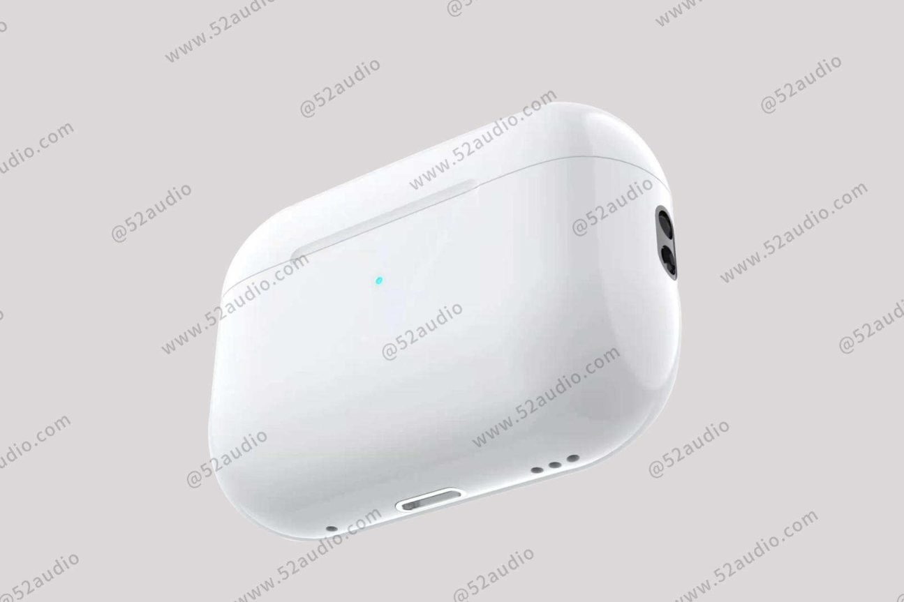 Кейс AirPods 2 в новом дизайне показали на рендере. У него крепление под петельку и отверстие для динамика