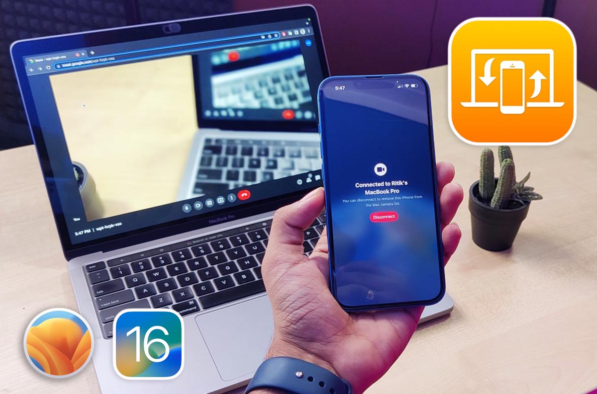 Как в iOS 16 и macOS Ventura использовать iPhone в качестве веб-камеры