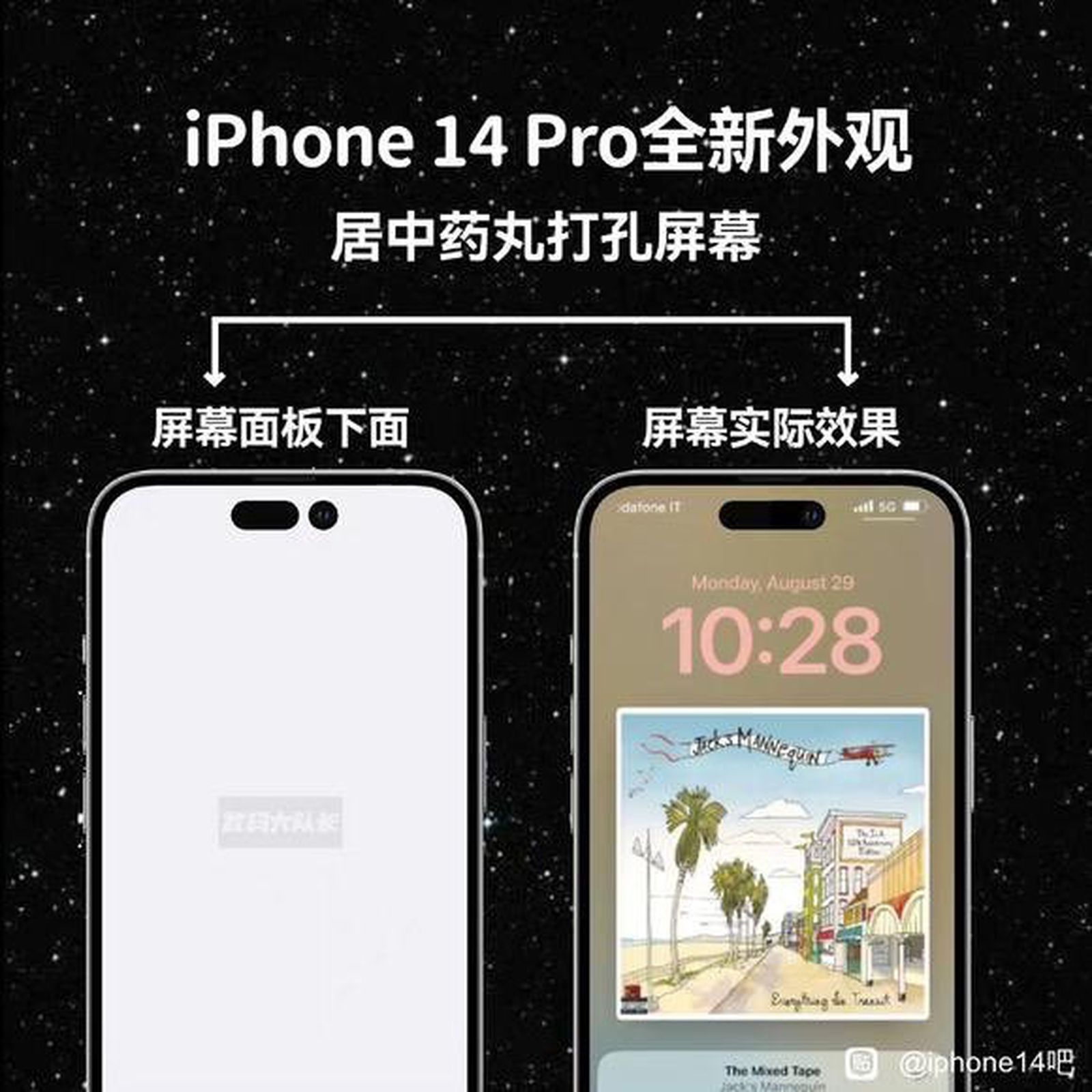 iPhone 14 Pro будет маскировать двойной вырез в дисплее