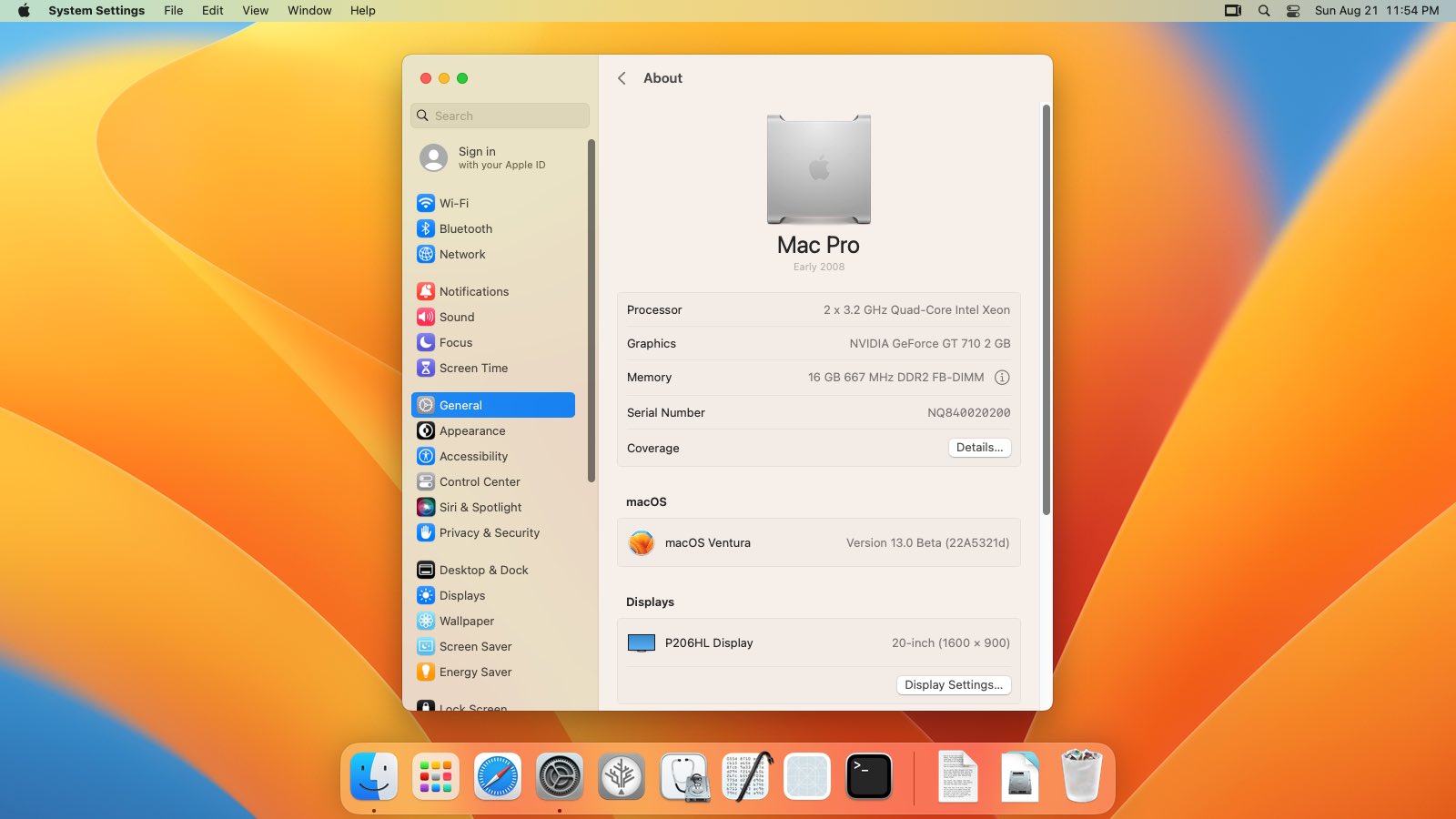 Разработчики взломали macOS Ventura и запустили её на старых Mac. Например, Mac Pro 2008 года