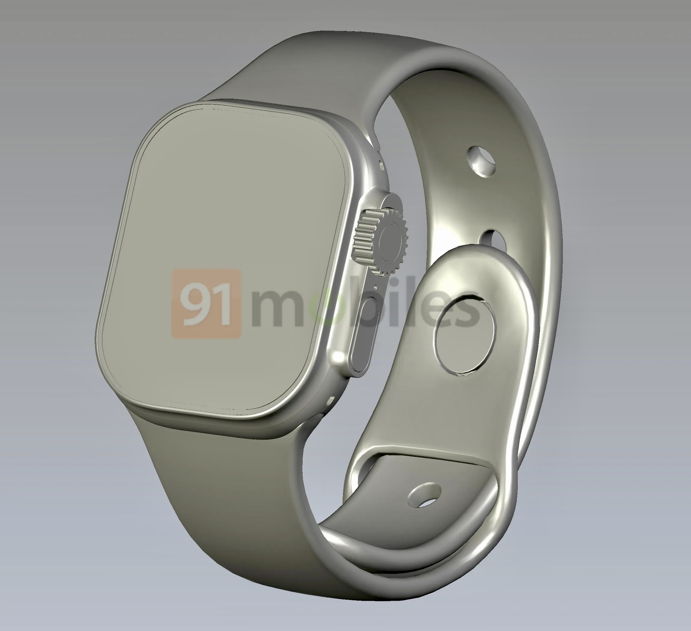 Apple Watch Pro впервые показали целиком на рендере. У них огромное колесо Digital Crown