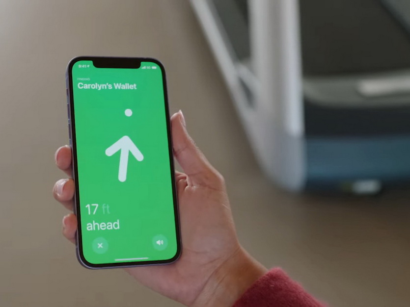 Apple включила функцию точного определения расстояния и направления до AirTag в новых прошивках