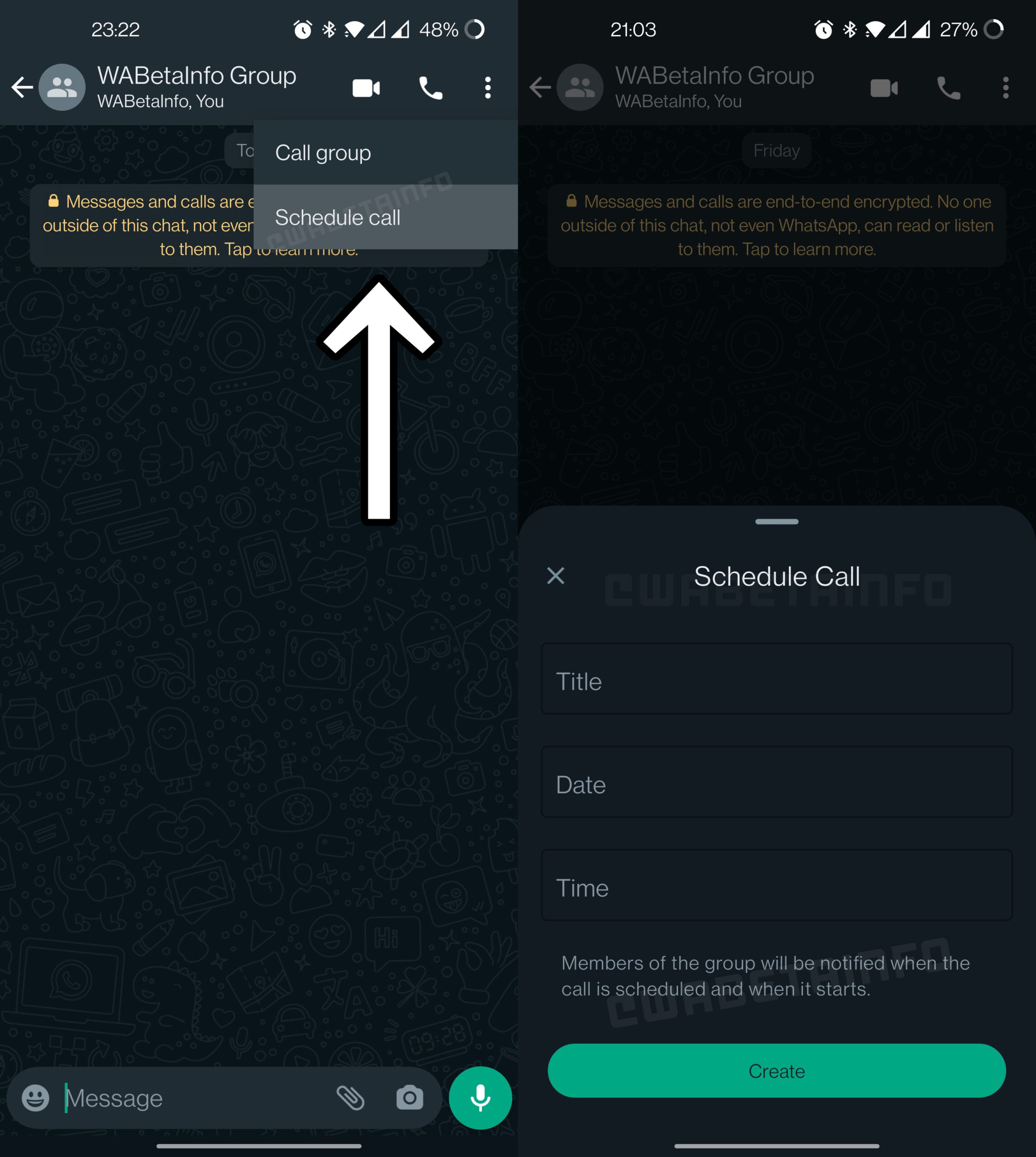WhatsApp тестирует функцию запланированных звонков