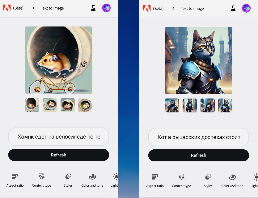 Нейросеть Adobe Firefly научилась создавать картинки по описанию на русском языке