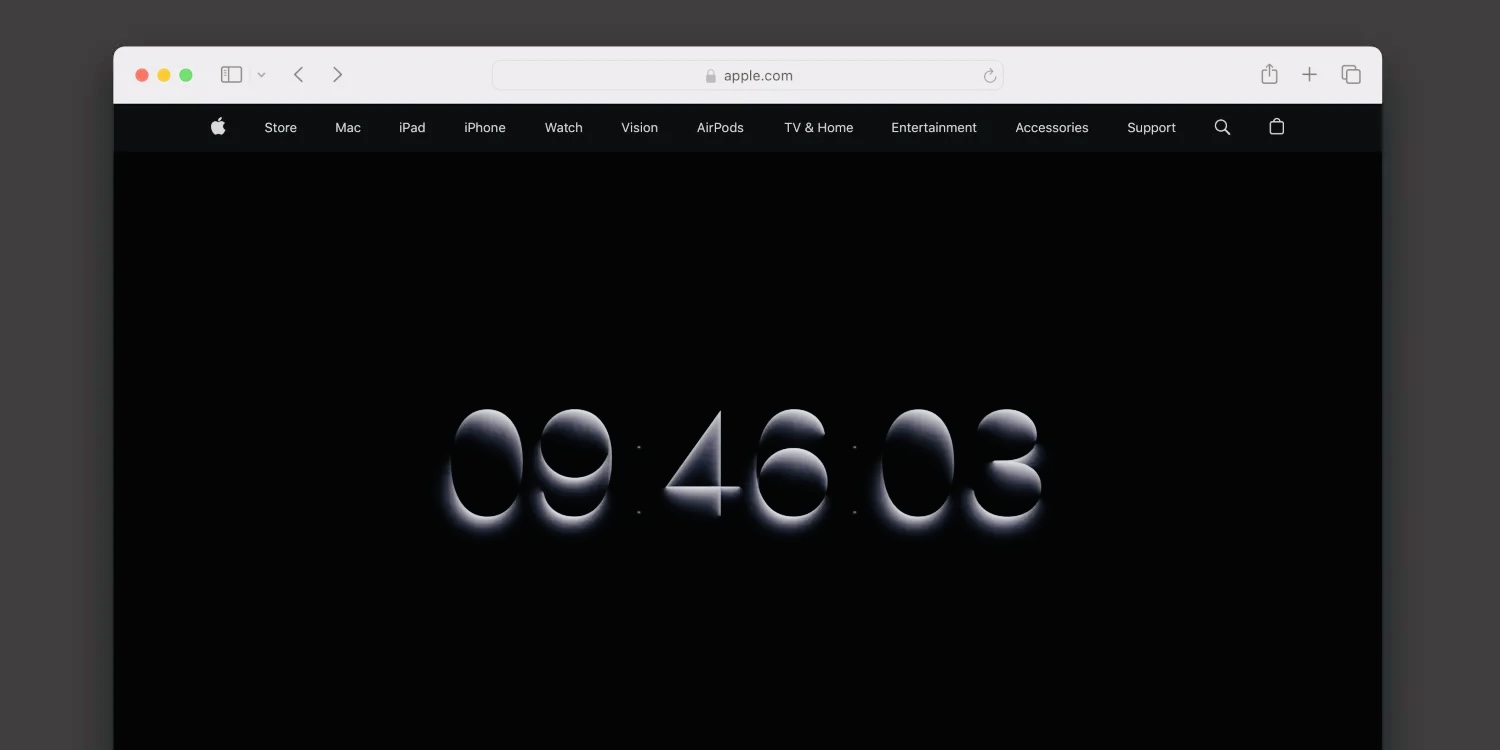 Apple спрятала на сайте таймер отсчёта до начала презентации 30 октября