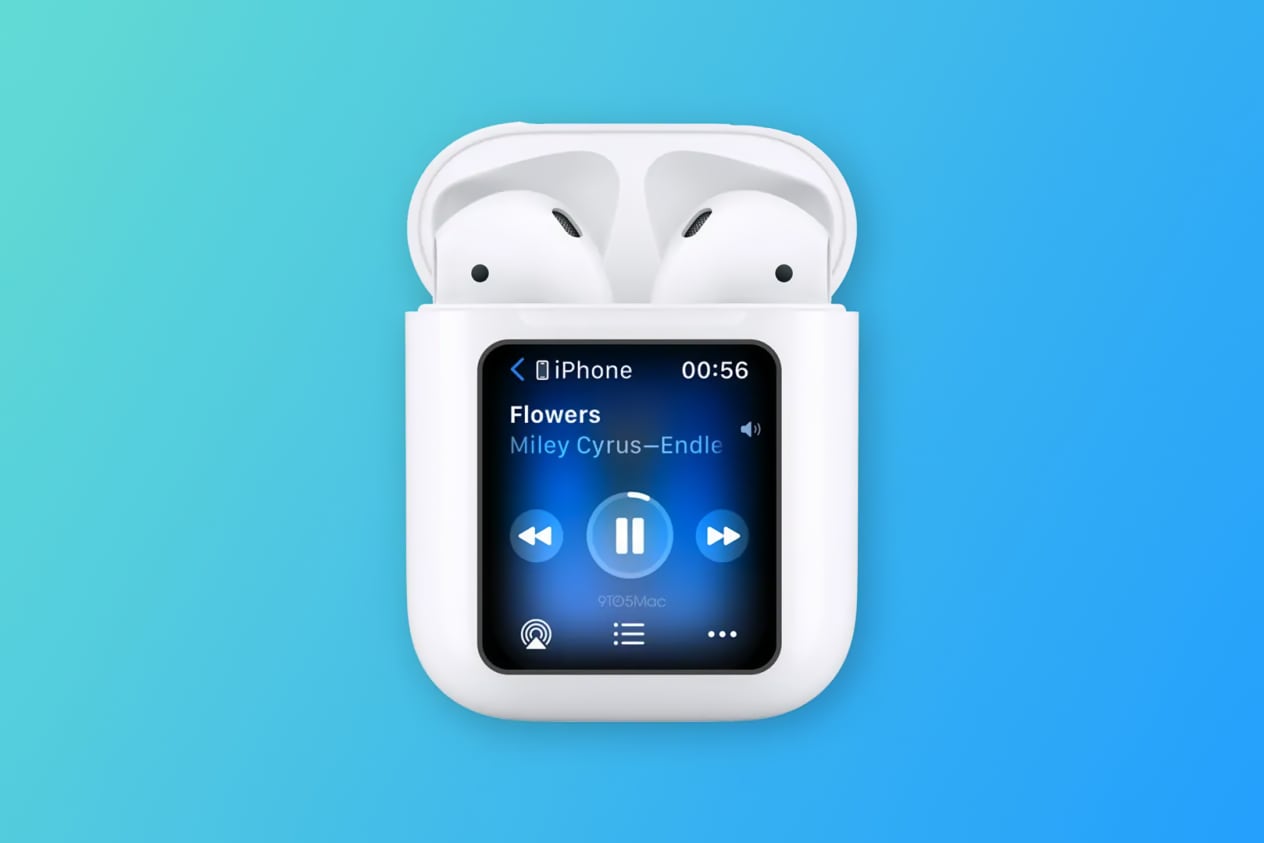 Apple разрабатывает необычный кейс для AirPods с сенсорным экраном