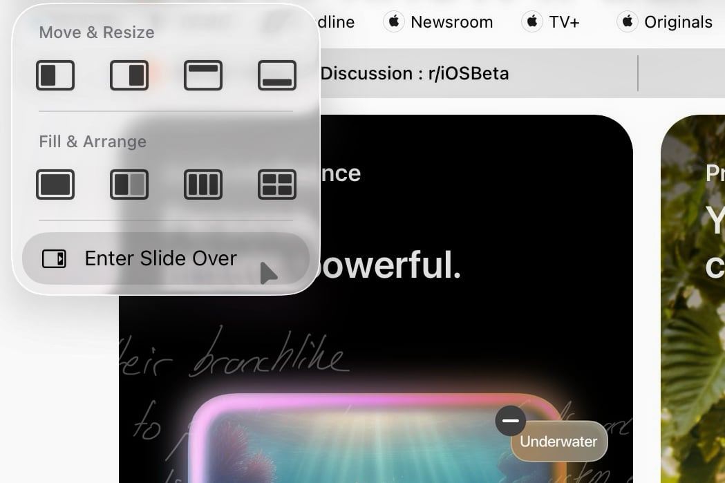Apple вернула функцию многозадачности Slide Over в iPadOS 26.1