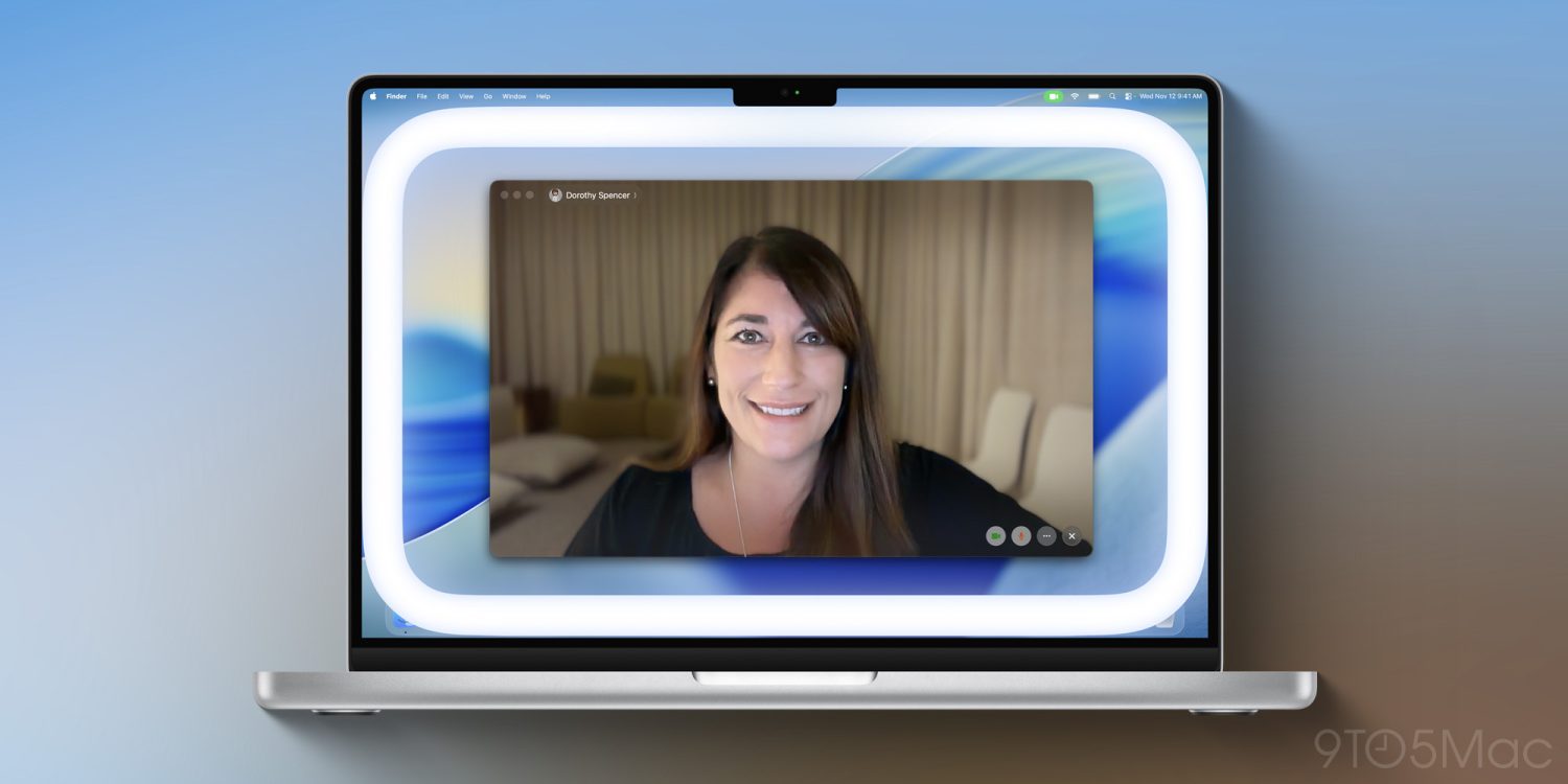 В macOS 26.2 появился эффект Edge Light. Он превращает экран Mac в кольцевую лампу во время видеозвонков